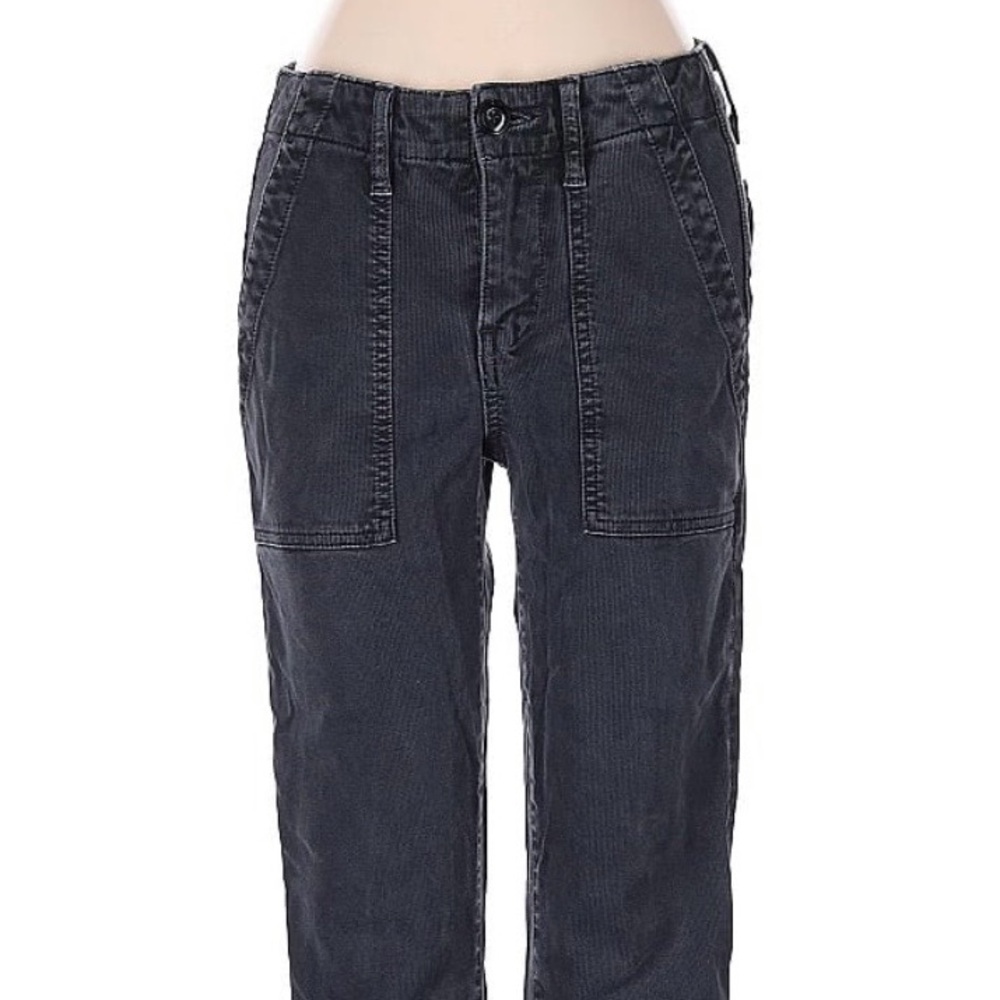 THE GREAT. Women's Dark Gray Ranger Cropped Pants - size 24